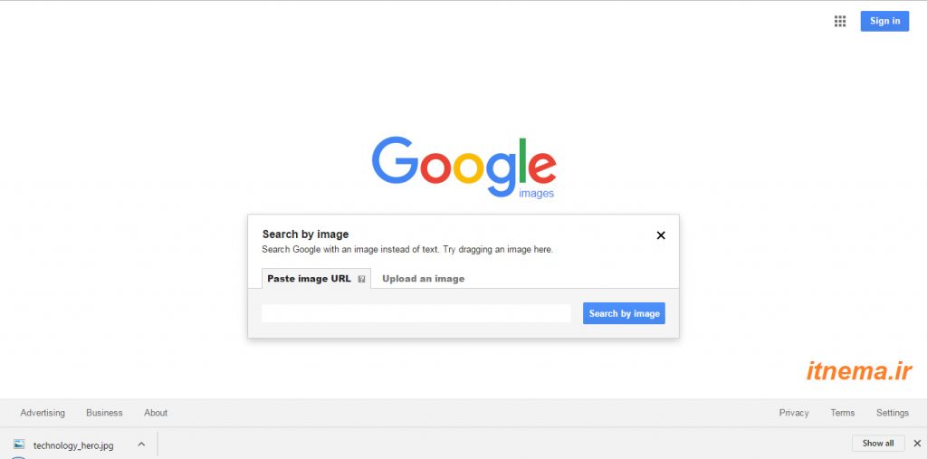 تصاویر پیشرفته گوگل